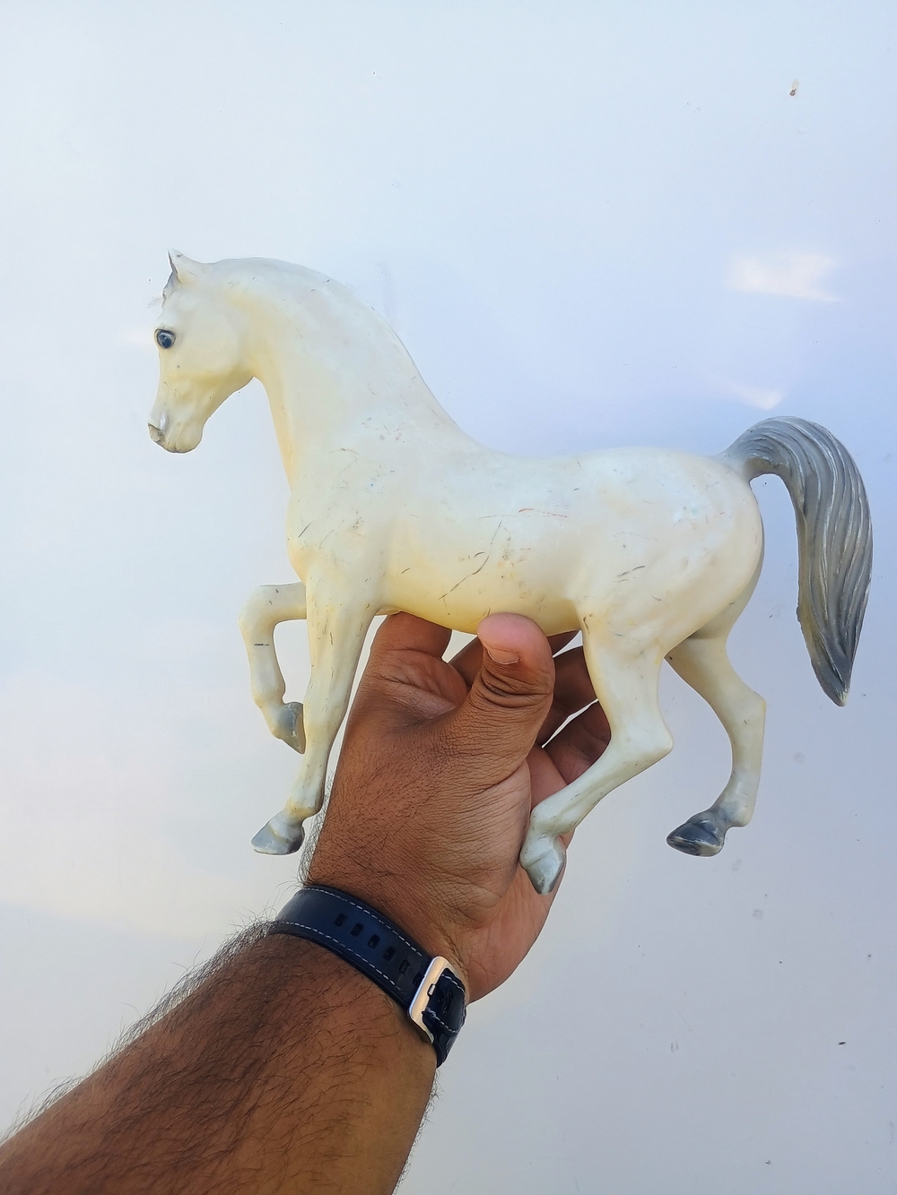 Vintage Breyer Prince Arabian Stallion Alabaster Horse - Broken Ear, Stand Issue